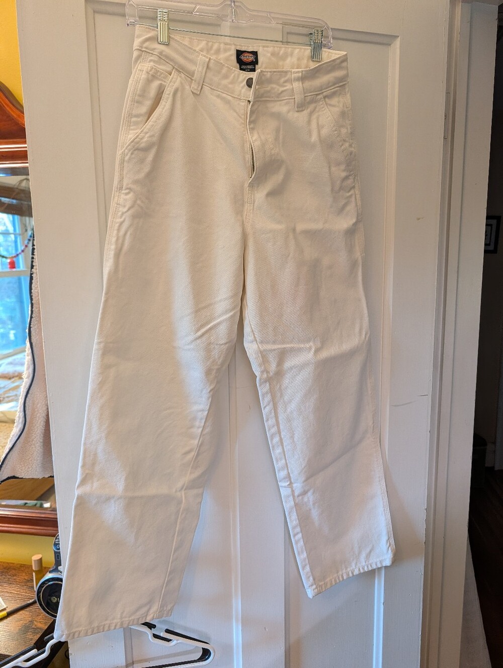 Dickies, Utility Canvas Pants, Women's 8R, White